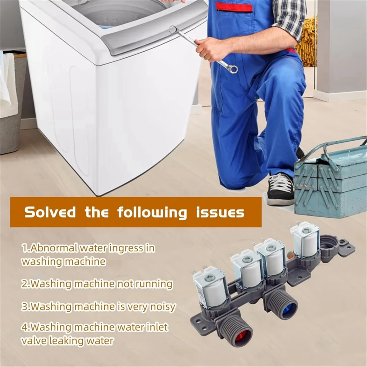 AJU 75152602   Katup Saluran Masuk Air Mesin Cuci untuk WT7405CW,WT7305CV,WT7305CW,WT7150CW,WT7250CW,WT7880HWA,WT7300CW,WT7900HBA