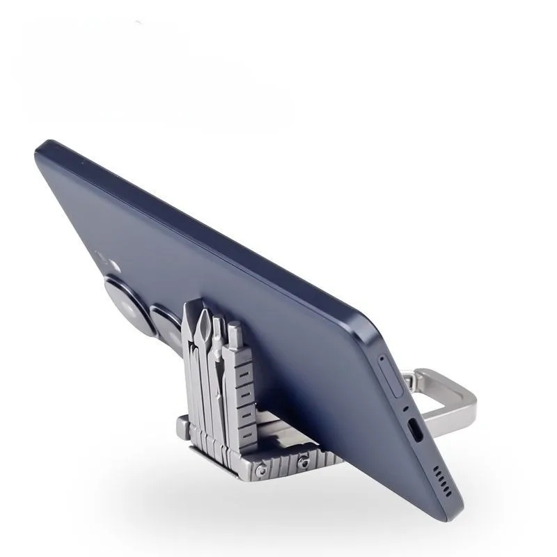 Multifunctional  Universal SIM Card Pick-up Needle 13 in 1 Mobile Phone Holder Screwdriver Portable Keychain Repair Tool