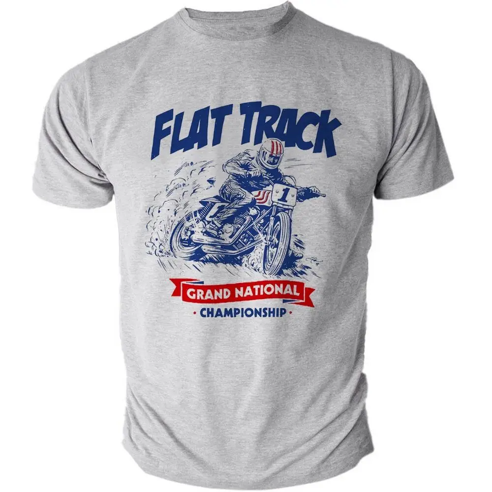 Speedway Flat Track Motorcycle AMA Pro Grandnational heather t-shirt OZ9143Anime Pattern Summer