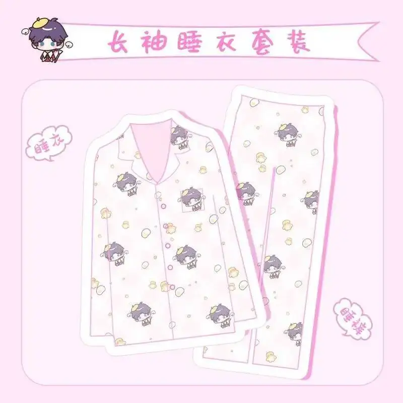

Anime GAME Love And Deepspace Men's Pama Sets Long Sleeve Top Pant Sleepwear Autumn Winter Size Loungewear Male Homewear Leisure