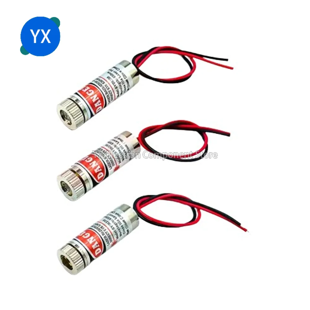 10PCS Laser Head Laser Tube Laser Module 5mW Red Monogram Cross. Point Laser Head