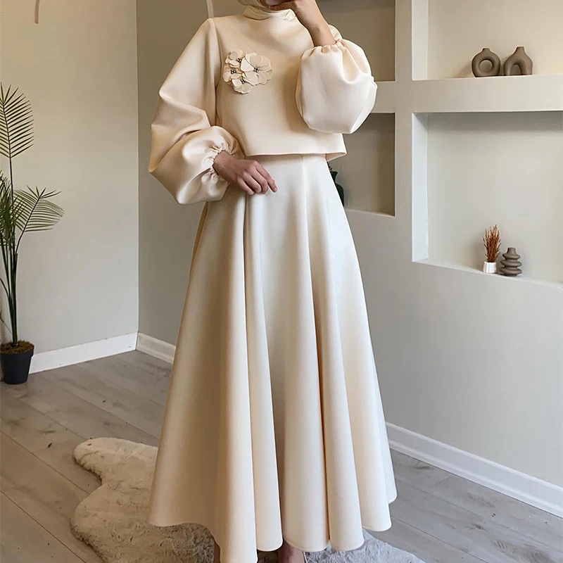 Conjunto de vestido largo de flores a la moda para mujer, vestido veraniego con manga acampanada de 2 piezas, camisa superior y faldas, trajes, Vestidos largos, Vestidos Плаusе