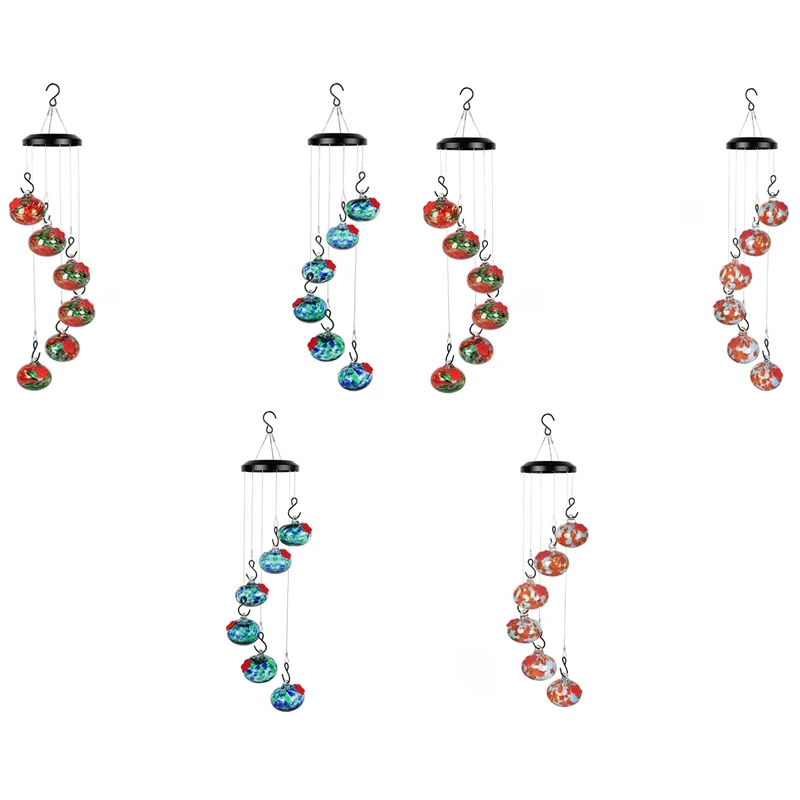 

A31Z-Charming Wind Chimes Bird Feeders For Outdoors,Bird Feeder Ball For Outside Garden Decor