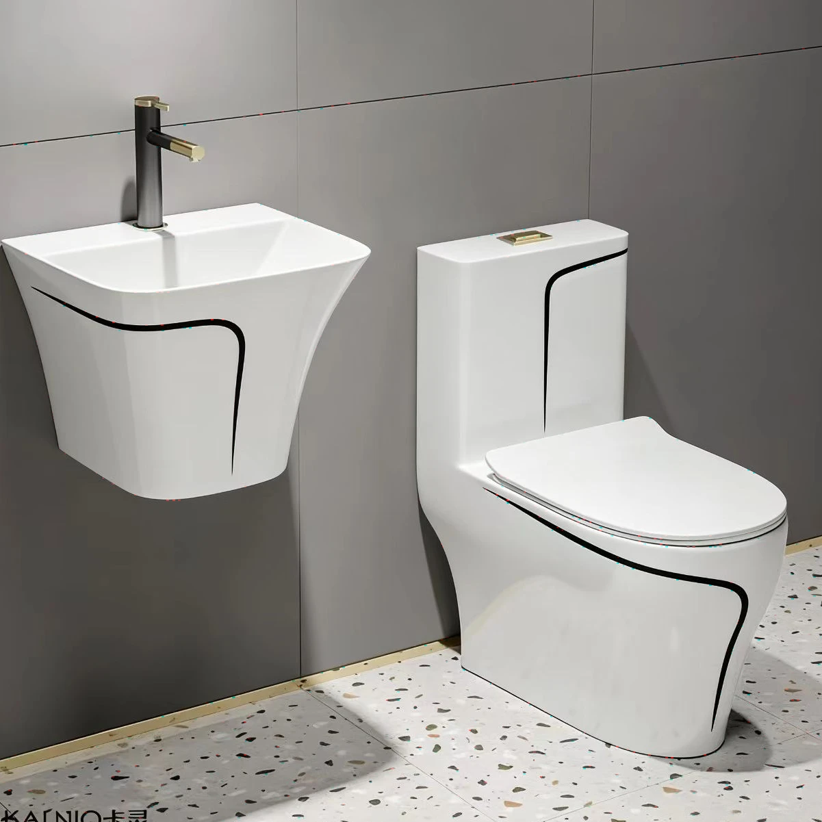 Factory Direct Compatible with Ceramic Bathroom Siphon Water Saving Deodorant Pumping Toilet Large Diameter Anti-splash Water
