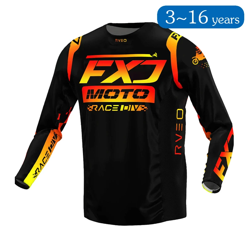 

Children's off-road motorcycle jersey Motocross shirt Boys Girls 3 4 5 6 7 8 9 10 11 12 13 14 15 16 years old mx bmx Enduro Kid