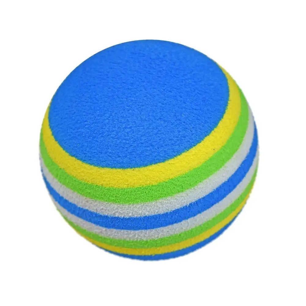 Hot Sale EVA EVA Sponge Ball Rainbow Yellow Blue Interactive Golf Training Balls Pet Supplies Indoor