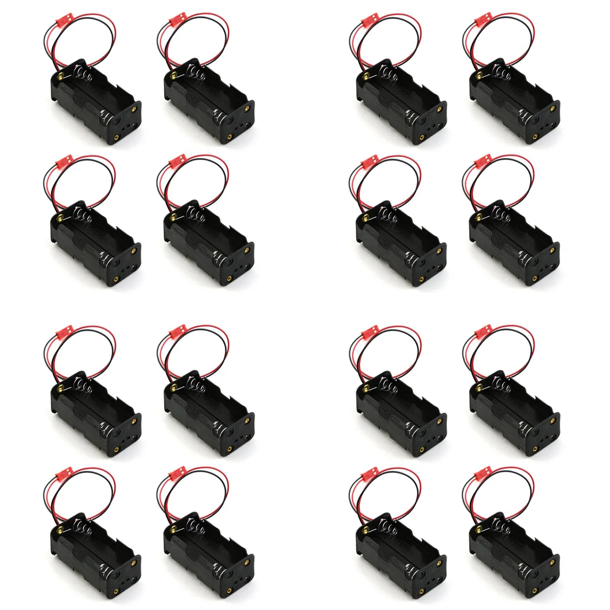 16Pack 6V 4XAA Battery Container Case Holder Pack Box JST Plug Receiver for Redcat 1/8 1/10 RC Nitro Power Car Truck