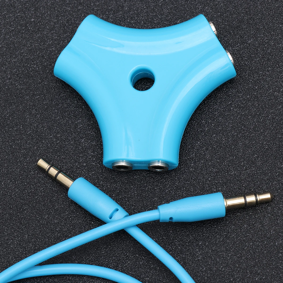 3,5 mm 5-Port-Kopfhörer-Splitter-Adapter, 1 Eingang, 5 Ausgänge mit 1 m Audiosignalkabel für die Teilen von Musik im Klassenzimmer