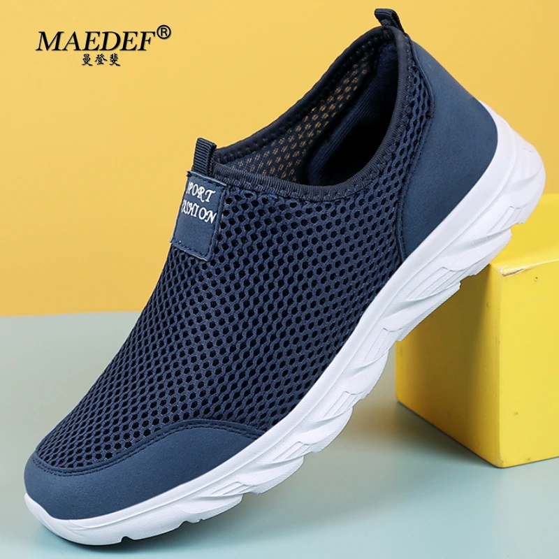 MAEDEF Men Casual Sport Shoes Summer Outdoor Non Slip Sneakers High Quality Mans Tenies Breathable Footwear Hot Sale Lazy Shoes