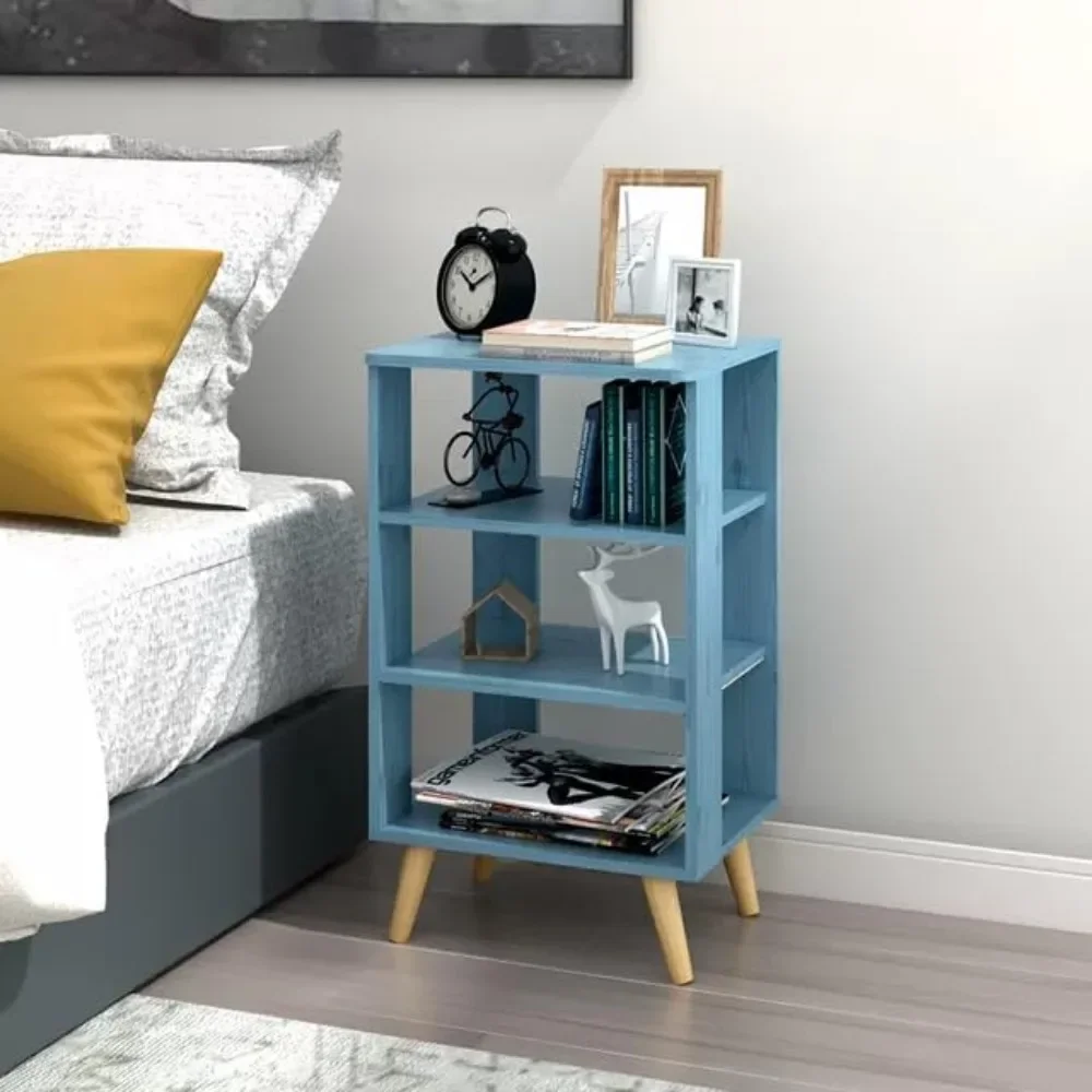 

Simple Modern Nightstand Wooden Open Storage Table， Multi-Functional Storage Cabinet for Books and Decorations