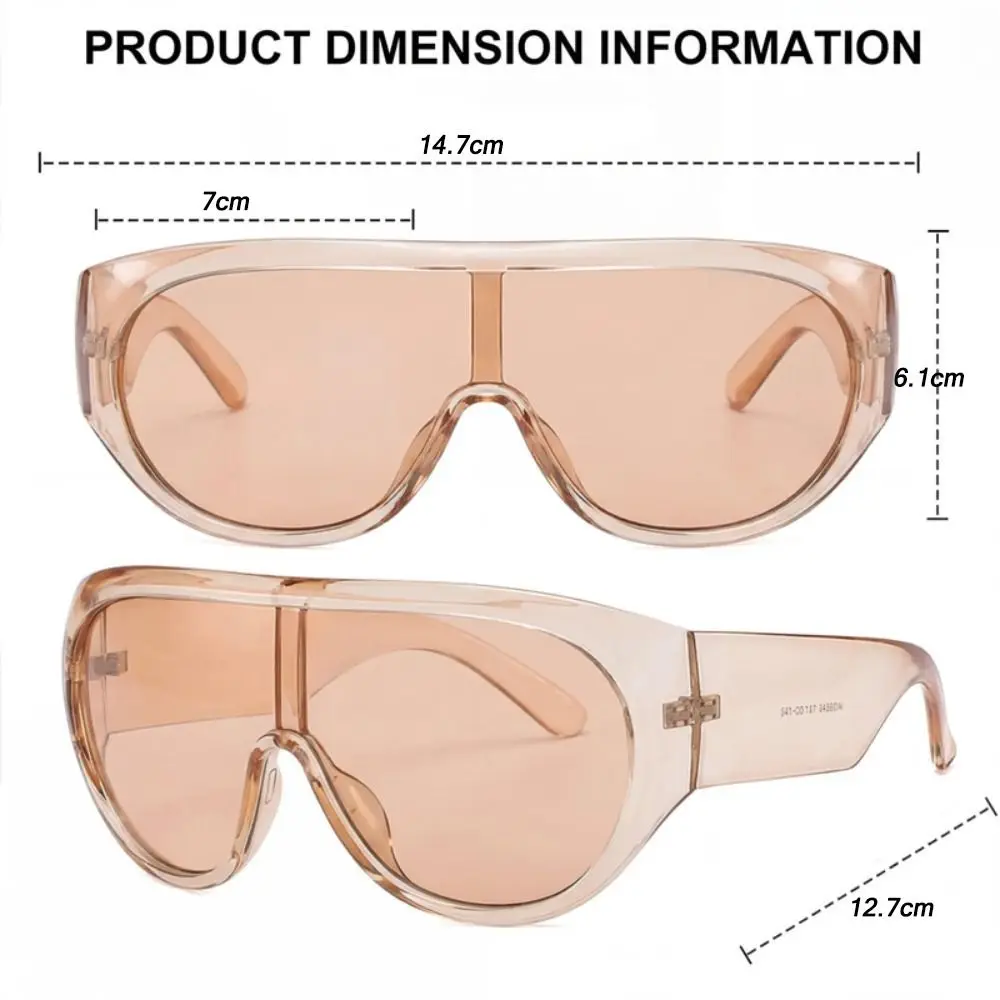 Gradient Lenses Shield Sunglasses Wrap Around Fit Windproof Mask Sunglasses Shield Frame Oversized Sunglasses Cycling Eyewear - view 6
