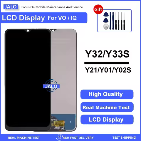 JALO Mobile Phone LCD Screen for VIVO Y32 Y33S Y33E Y52T Y21 Y01 Y02S V2158A V2109 V2111 Display Touch LCD Panel Replacement