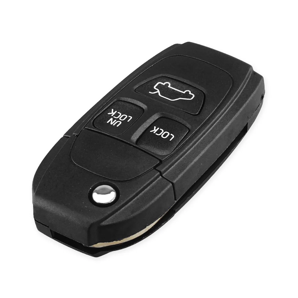 KEYYOU 3 Buttons Remote Flip Folding Smart Car Key Shell Case For Volvo XC70 XC90 V50 V70 S60 S80 Auto Key Fob Cover