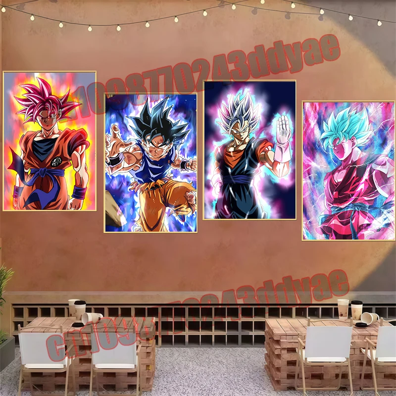 

High-quality Classic Hot-blooded Anime Dragon Ball Vegeta Goku HD Poster Canvas Painting Family Decoration Mural Birthday Gift
