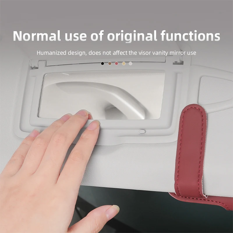 Magnetic Leather Storage Sunglasses Case Car Sun Visor Holder For Opel Insignia Corsa Zafira Mokka Grandland Antara Ampera