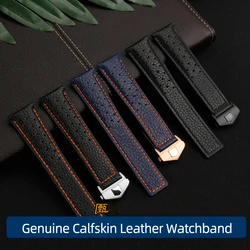 22mm Genuine Calfskin Leather Watchband For TAG For HEUER Strap MONACO CARRERA Quality Leather Watchband Bracelet