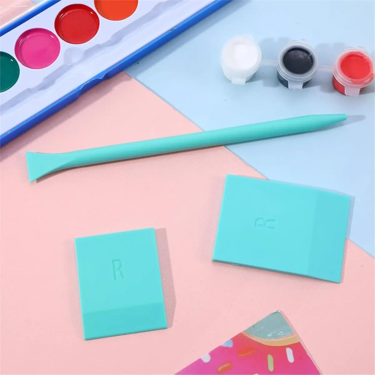 3 Pack Rubber Squeegee - Optimized for Use with Mesh Backed Stencils and Transfers - Squeegee