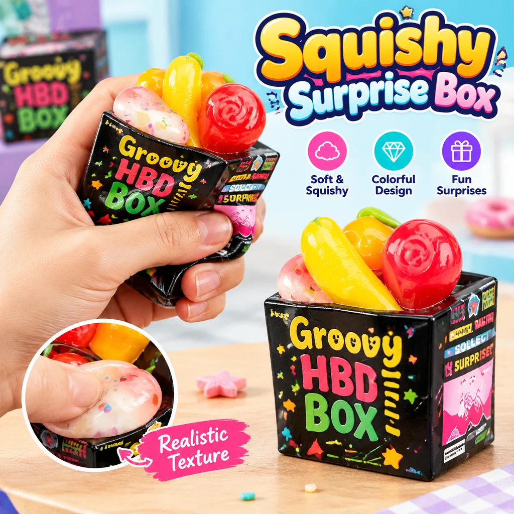 Squishy Stress Ball NeeDoh Schylling Squeez Toy Simulation ADHD Stress Relief Blind Box Mystery Box Gift Ordinary Soap Fruit