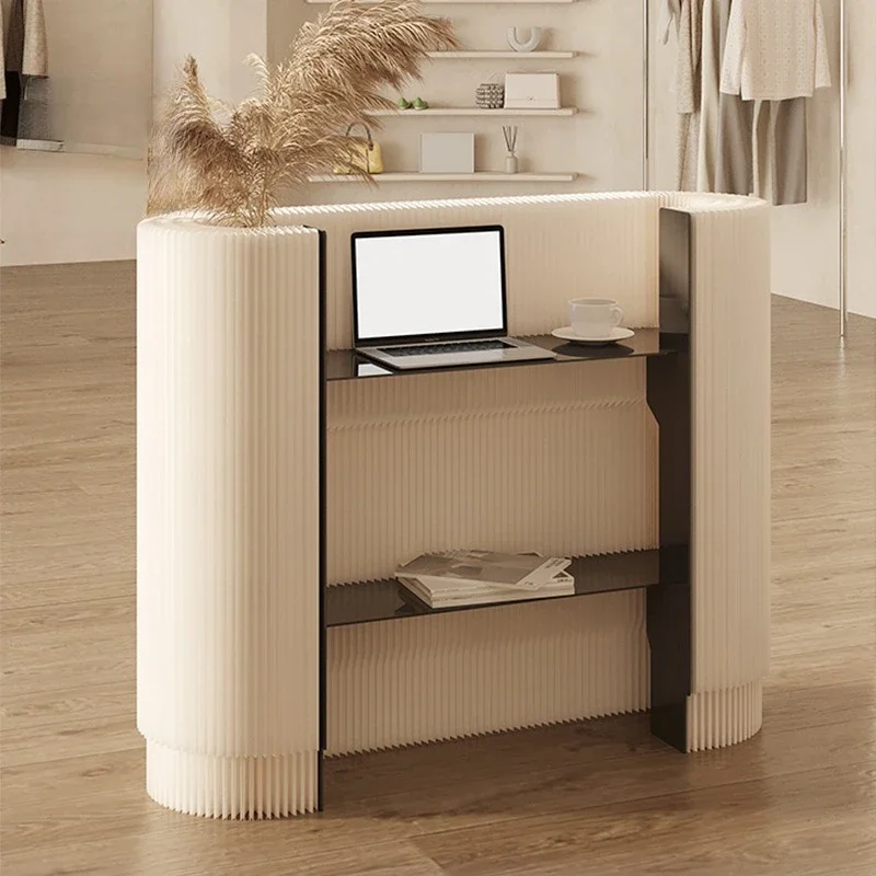 Front desk Welcome reception desk Cashier clothing store Small simple counter Mobile bar