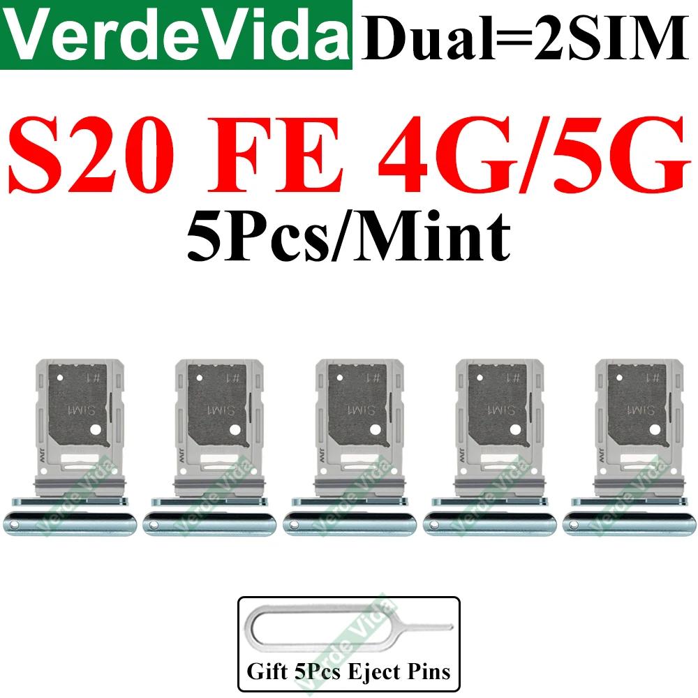 5Pcs Taca na kartę SIM do Samsung S20 S21 S23 FE Gniazdo adaptera gniazda do S711 G990 G781 Karta Micro Nano SIM z pinem