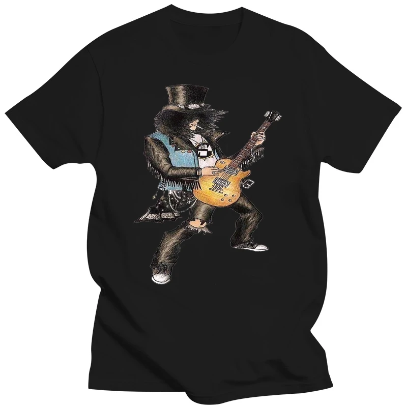 Custom T Shirt Rock Stars Guitar Players Slash Gun N Roses Youth O Neck Short Sleeve Shirts New Teenage Tshirt Design Tees