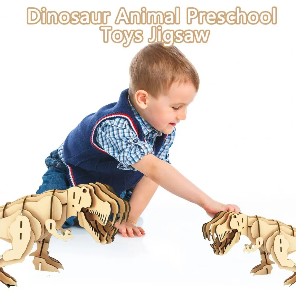 

Delicate Kids Toys 3D Design Intellectual Development Dinosaur Animal Kids Toys Jigsaw Relieve Pressure Brain Game Gift