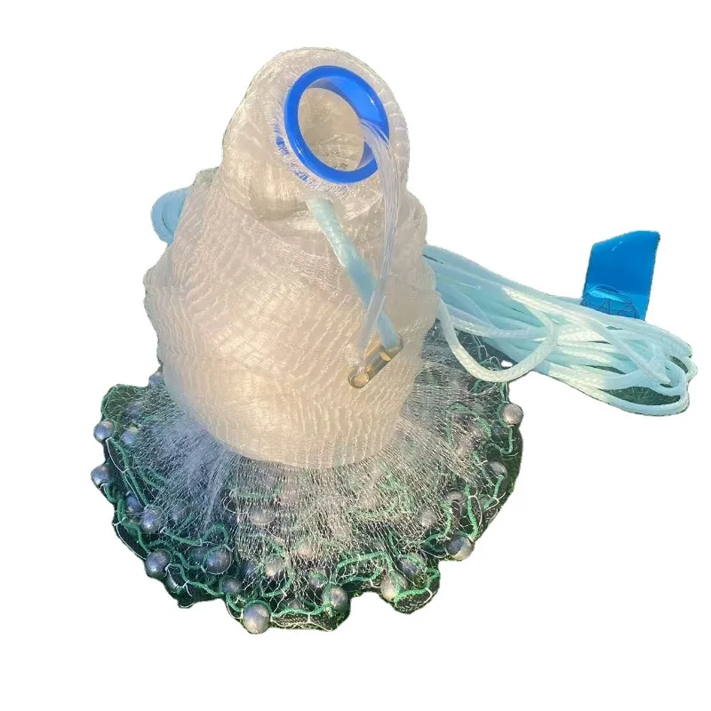 

High Quality American Cast Fishing Net Monofilament PA Material, Double Knot, for Throwing and Casting Fishing