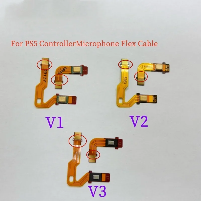 10 juegos para PS5 V1 V2 V3 controlador inalámbrico micrófono Cable flexible para PS5 Cables de cinta DualSense con micrófono