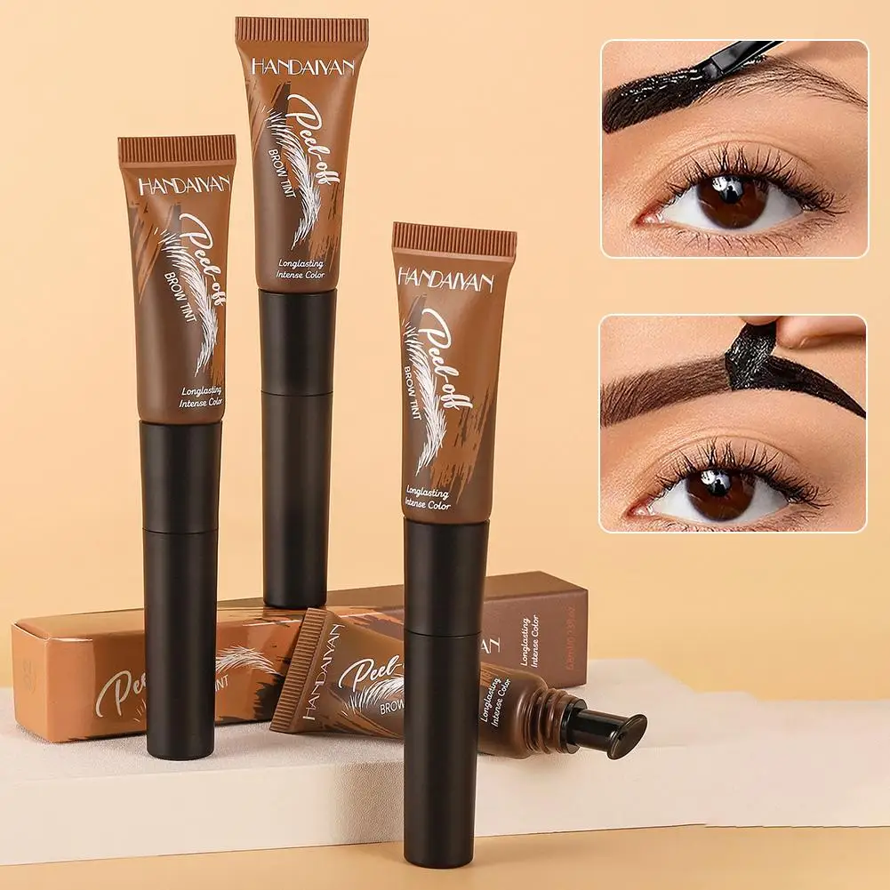 1 قطعة 5 ألوان رأس فرشاة تقشر الحاجب تينت مقاوم للماء ، الحاجب مقاوم للتلطخ وتقشير طويلة الأمد ، تينت X8Z3