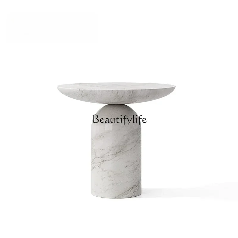 

LX Nordic modern marble edge Italian simple light luxury furniture small round tableSSS
