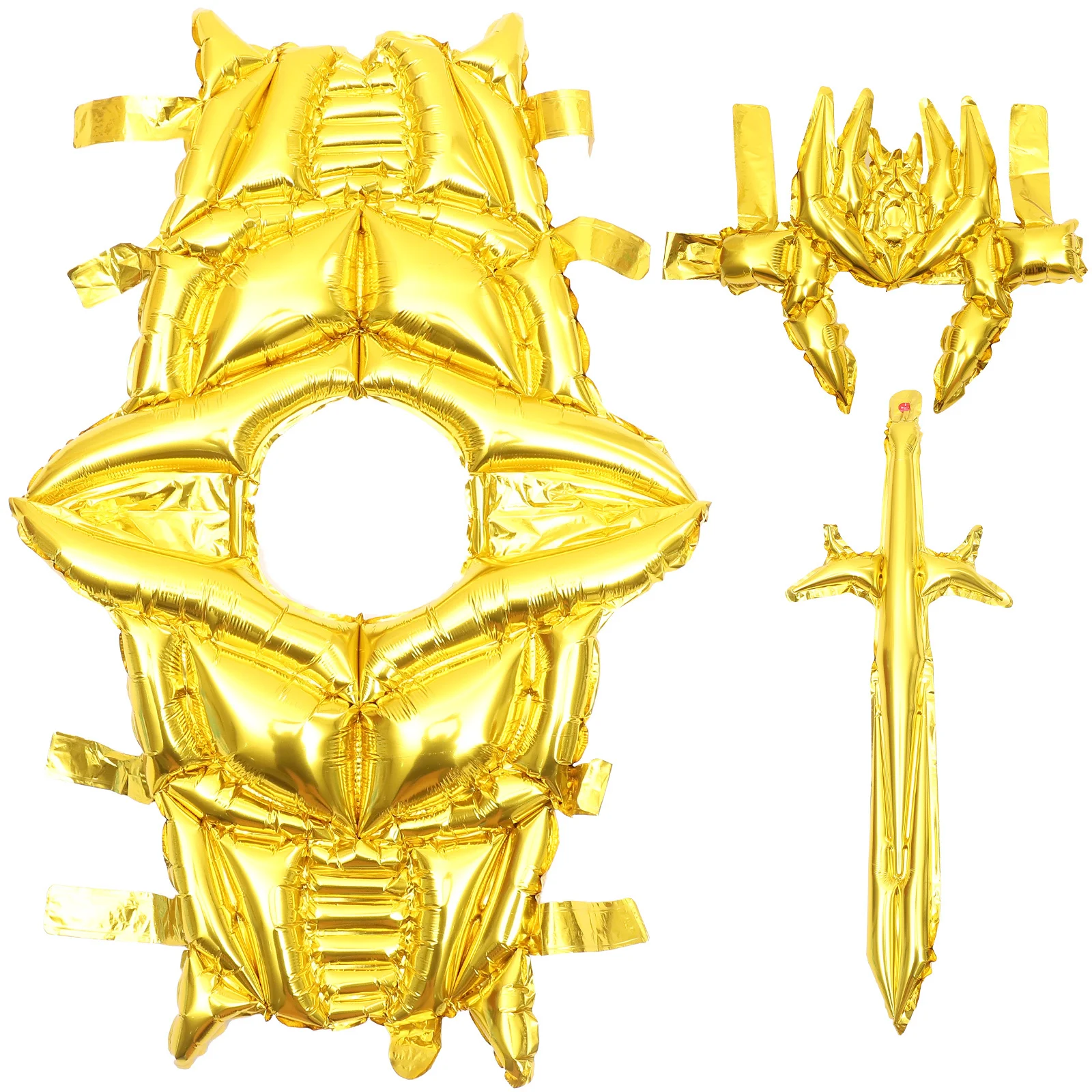 

1 Set Of Armor Balloon Costume Kit Lightweight Plastic Inflatable Battle Suit For Kids Party Cosplay Stage Performance Decor