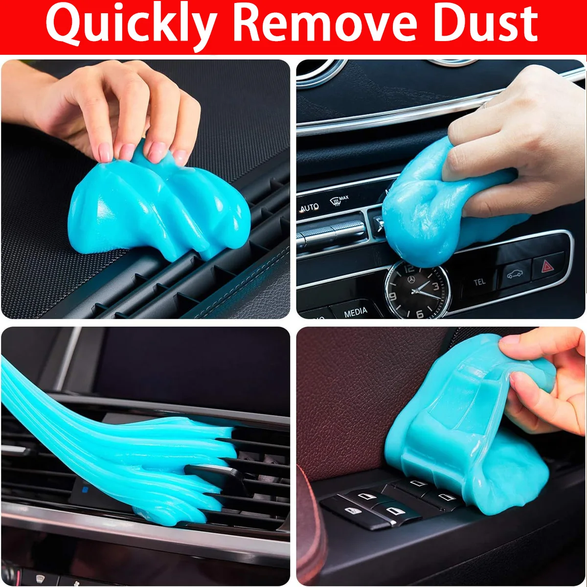 1PC Car Magic Clay Cleaning Gel Reusable Car Vents Dust Removal Details Household Keyboard Multi Purpose Dirt Cleaner Viscous