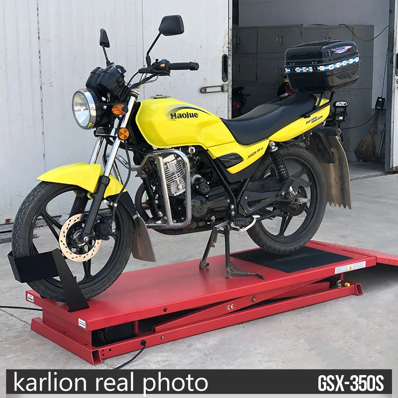 KARLION CE Certified Heavy Duty Electric Hydraulic Scissor Lift Table for Motorcycle & Car Repair Workshop