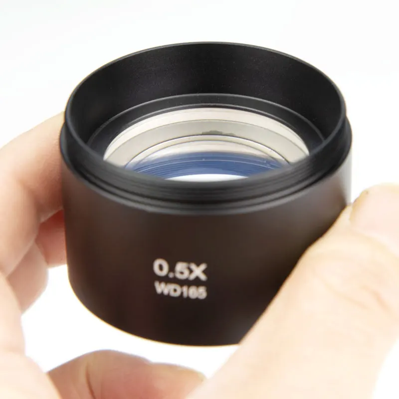 0.5X Stereo Microscope Auxiliar Barlow Objective Lens M48mm Mounting Thread Objective Lens for  Zoom Stereo Microsco