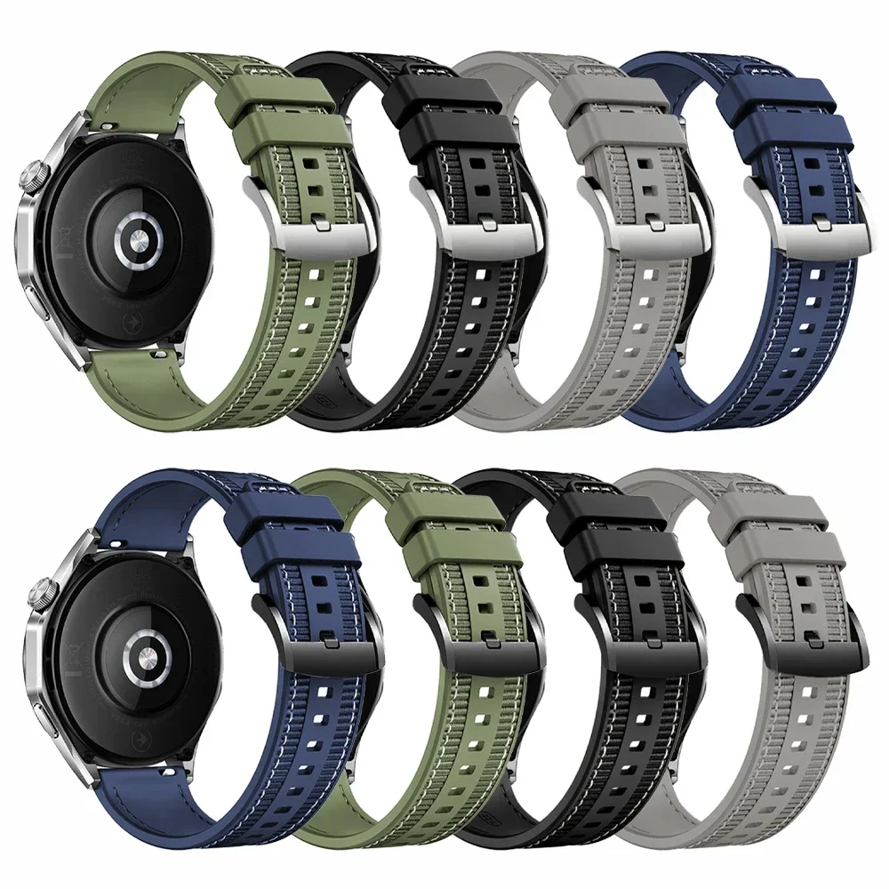 Realme Watch 3 pro 2 pro s pro,22mm用のナイロンとゴムの複合ブレスレットベルト,ビジネスウォッチアクセサリー