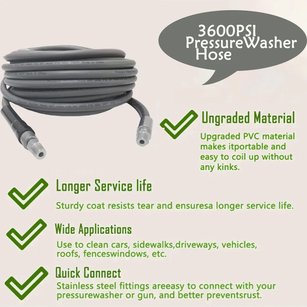 High-pressure cleaning machine hose,Ultra flexible car wash hose,suitable for some of Sterwins/Daewooand extension hose M22-15mm