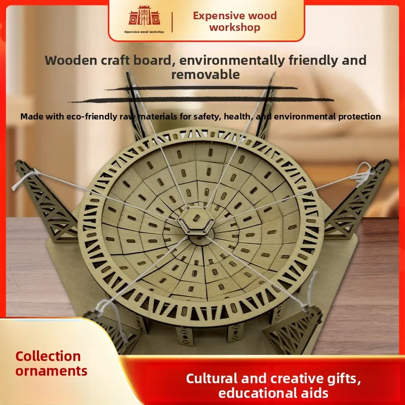 Chinese radiotelescoop DIY-montage Astronomische wetenschapsmodel Educatieve bouwpakket - SNELLE satellietpuzzel voor verzamelaars