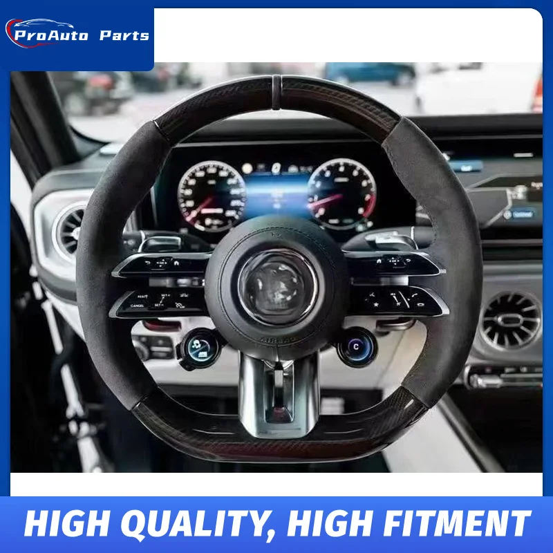 2025 Dragonfly‑Style Prepreg Dry Carbon Fiber Steering Wheel Fit Benz G‑Class W464 W465 G‑Wagon High‑Quality Plug and‑Play