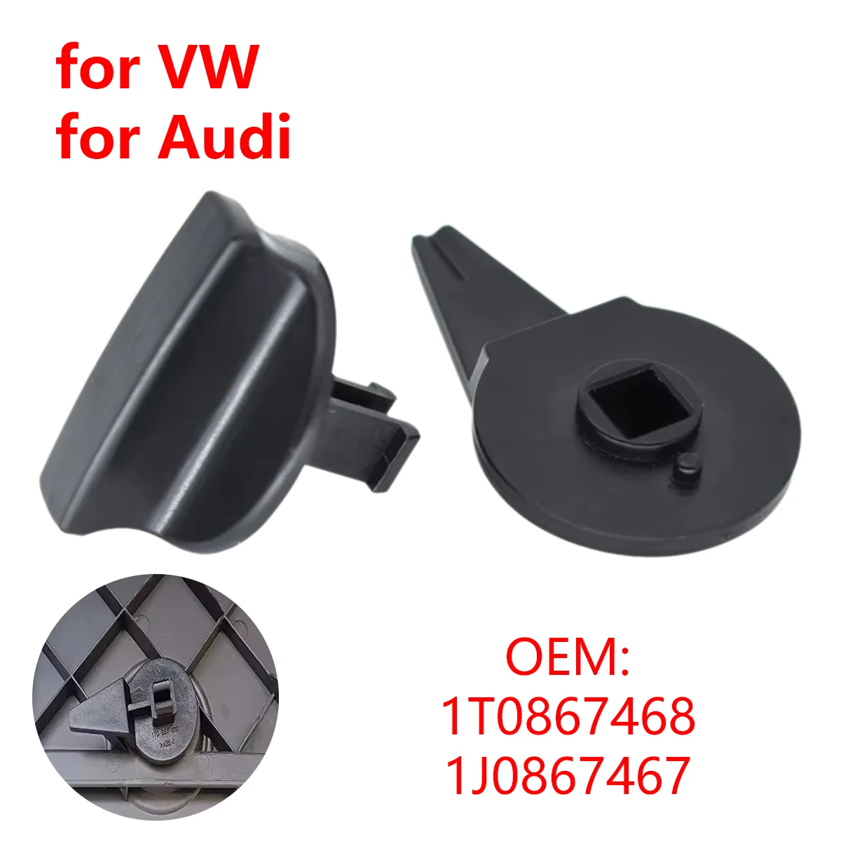 

1T0867468 Car Trunk Lining Locking Bolts Warning Triangle Knob Button Bracket Clip for VW Passat Golf for Audi A5 S5
