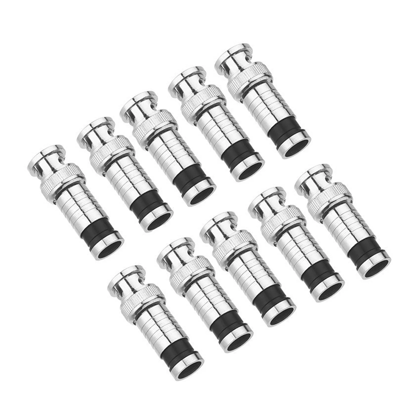 (Flash Sale) 20 Pcs BNC Compression Connector For Coax RG59 Cable CCTV Cameras