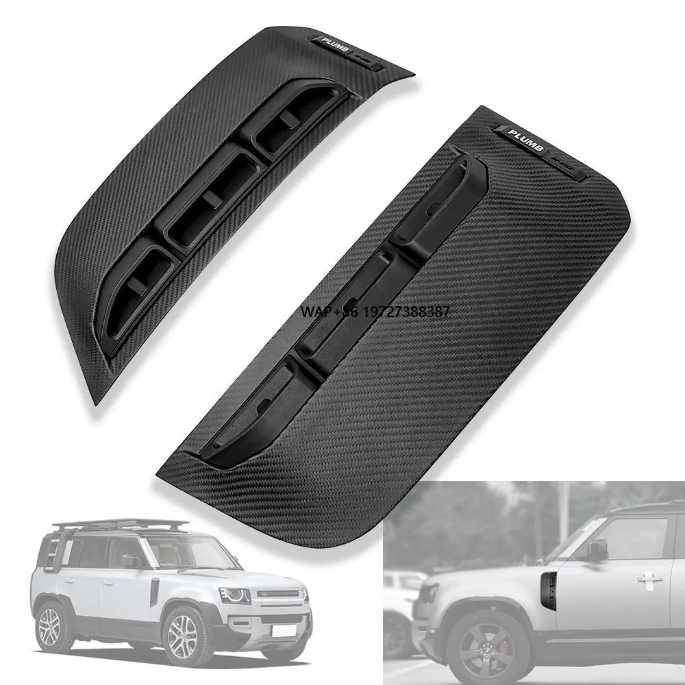 

Plumb dry carbon fiber side gills trend side fenders for Defender 2020-2024