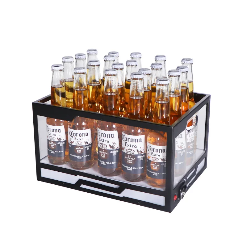 

LED luminous wrought iron frame ice bucket beer champagne acrylic transparent ice bucket