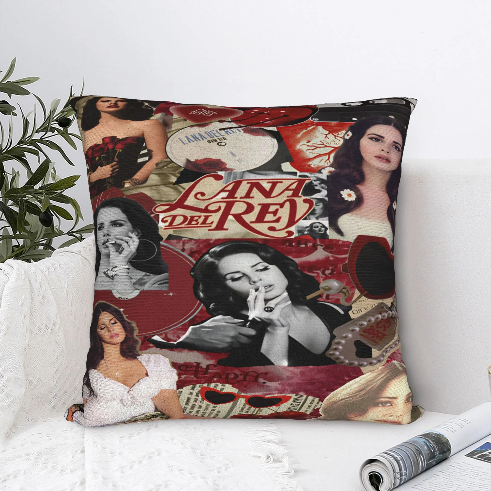 Lana Del Rey Singer Lizzy Grant  Pillow Case  Morden Pillow Cover Print Pillowcases For Sofa Car Home Decor