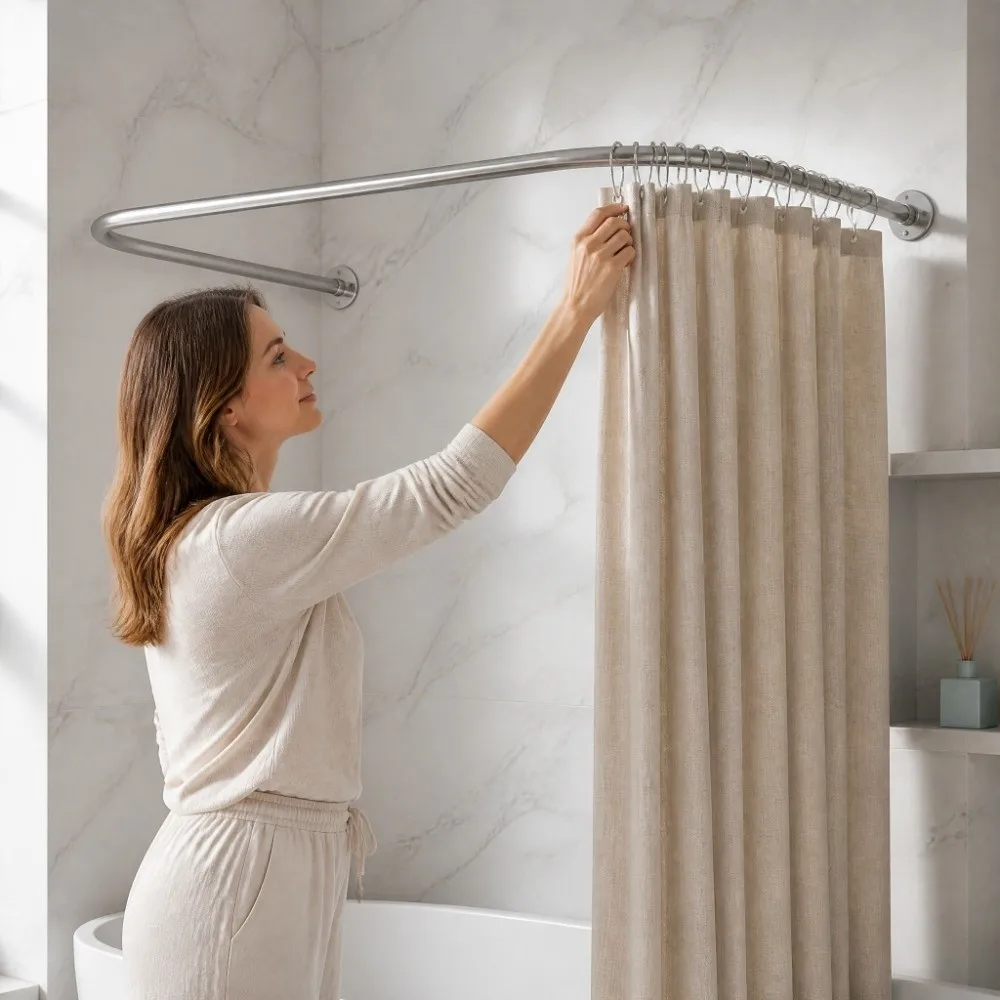 u-shape-shower-rod-thickened-stainless-steel-adjustable-length-curved-shower-rod-tension-mounting-no-drill-tension-shower-rod