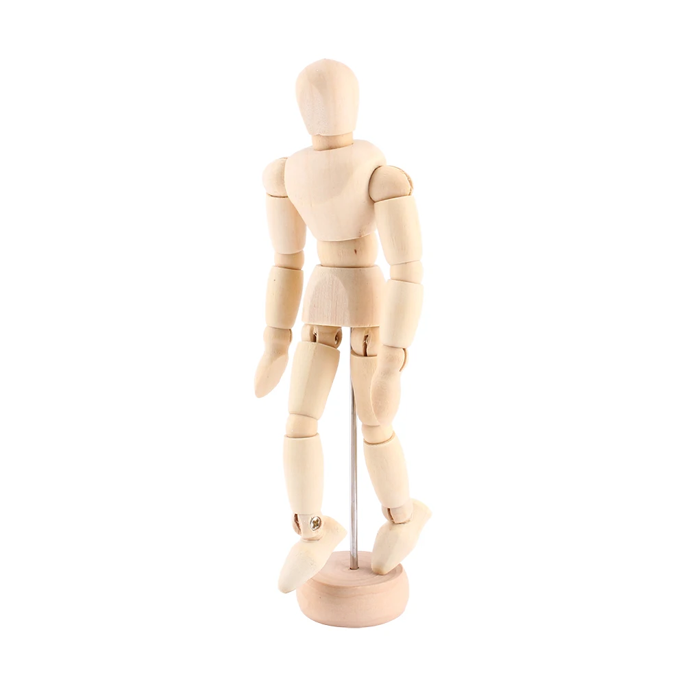 Art Class Wooden Figure Male Manikin Mannequin Wood Movable Model Display Crafts 5.5inch Articulated Wooden Man Sketch Mannequin