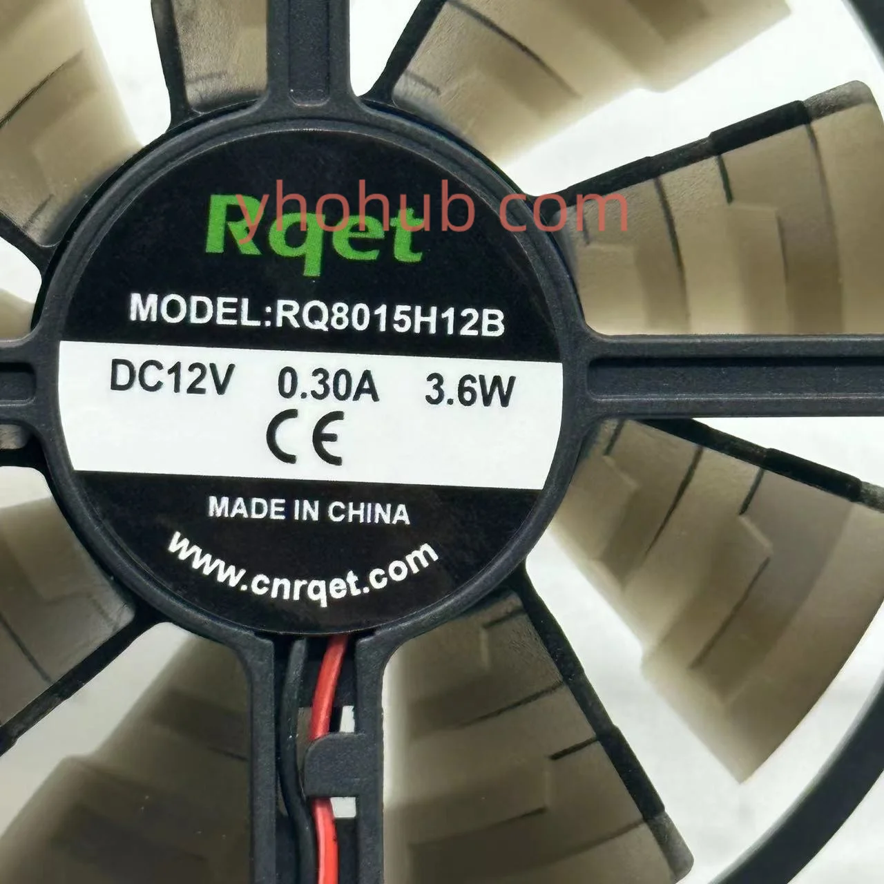 Rqet Fan DC 12V 0.30A Dia.75mm C.T.C 63mm ventola di raffreddamento Server a 2 fili