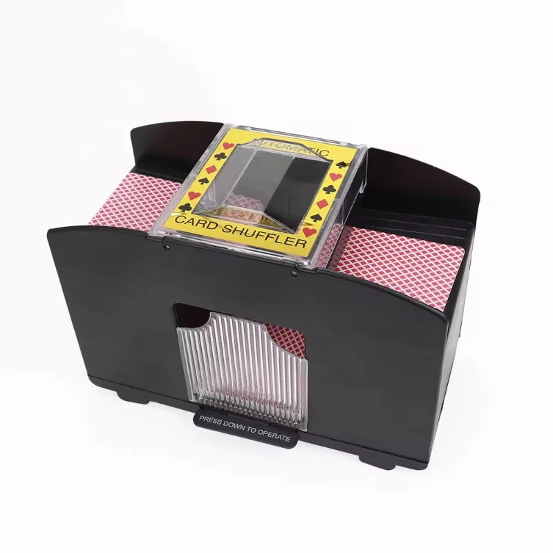 1-4 deck poker card shuffler black automatic rummy machine not include poker cards and batteries for casino game