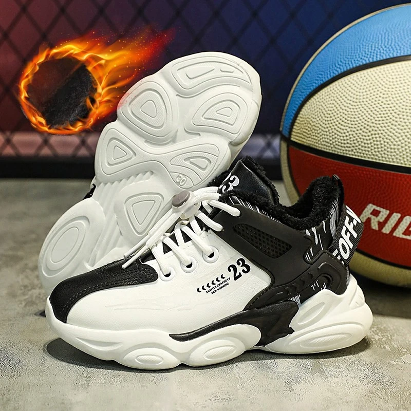 

ML31 Модная спортивная повседневная хлопковая обувь для больших детей на флисовой подкладке для мальчиков и девочек