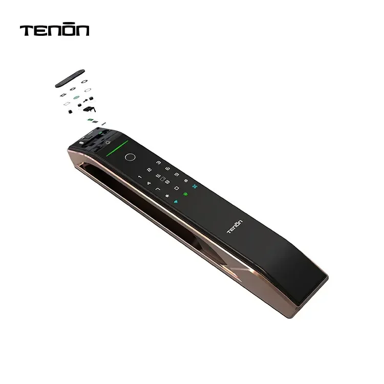 007 Tenon A7X Electronic Automatic Biometric Fingerprint Face Recognition Lock Tuya APP Wifi Card 3D Face Detection Smart Door L