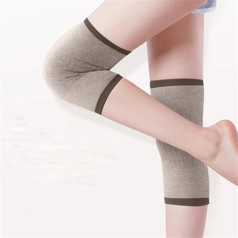 Calentador de rodilla de Cachemira para hombre y mujer, rodilleras térmicas cálidas de lana para invierno, soporte para ciclismo, esquí, correr, manga de compresión de rodilla, nuevo